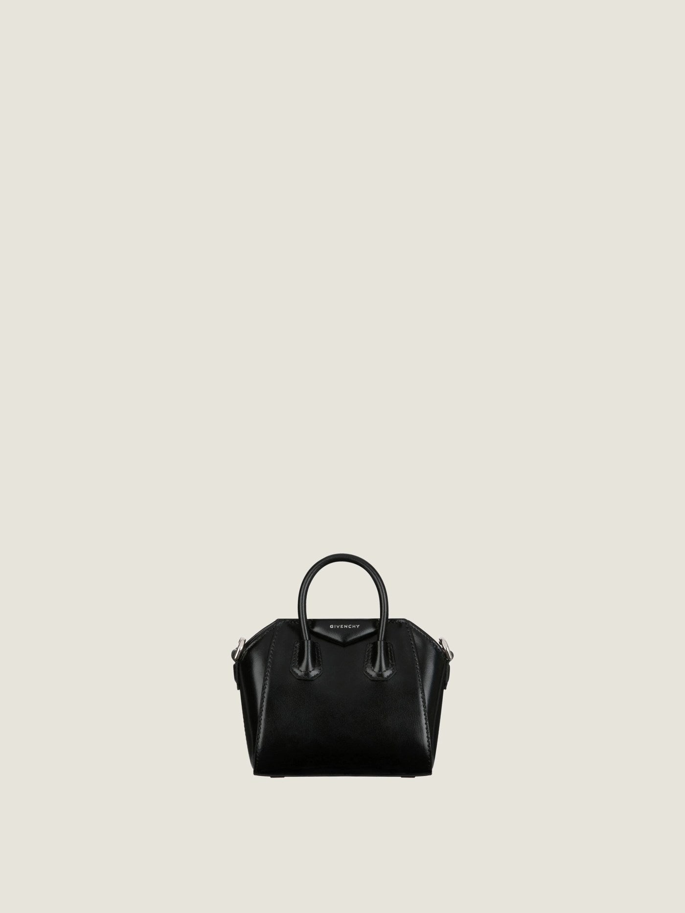 Micro Antigona bag in Box leather
