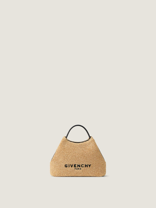 Nano Facet tote bag in sponge raffia