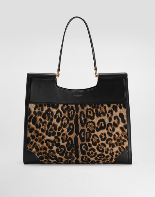 Sicily large shopping bag with embroidery