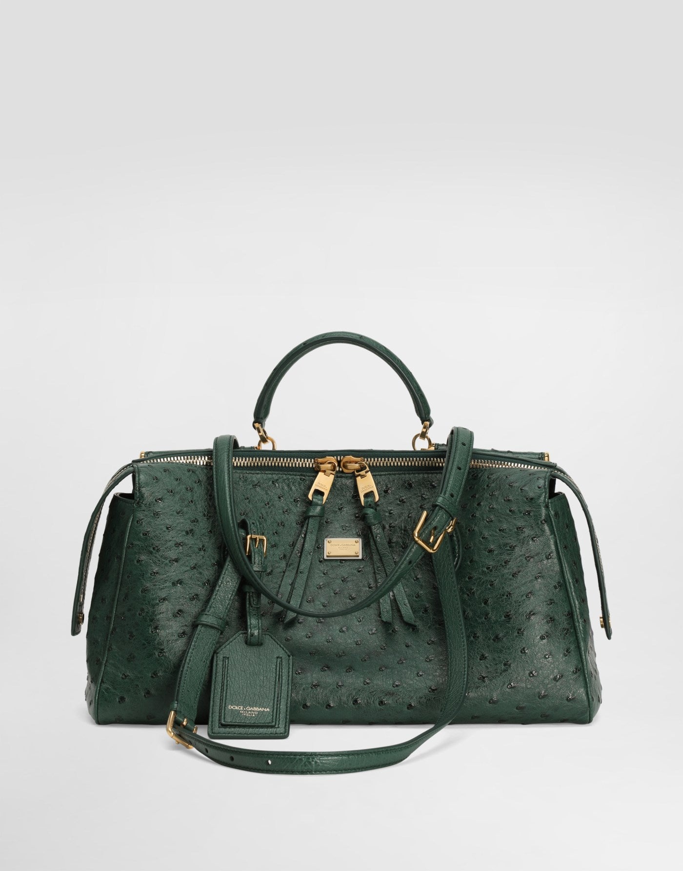 Vittoria ostrich leather handbag