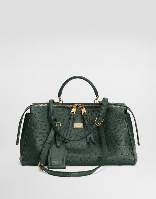 Vittoria ostrich leather handbag