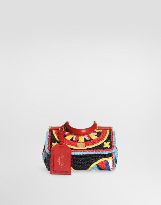 Mini My Sicily handbag in raffia