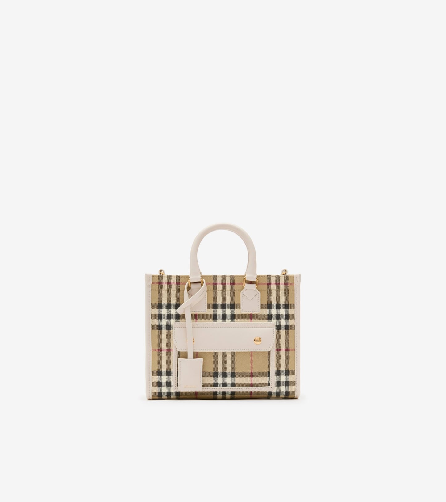 Mini Freya Tote in Archive beige/ruby red