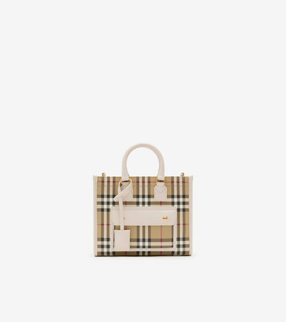 Mini Freya Tote in Archive beige/ruby red