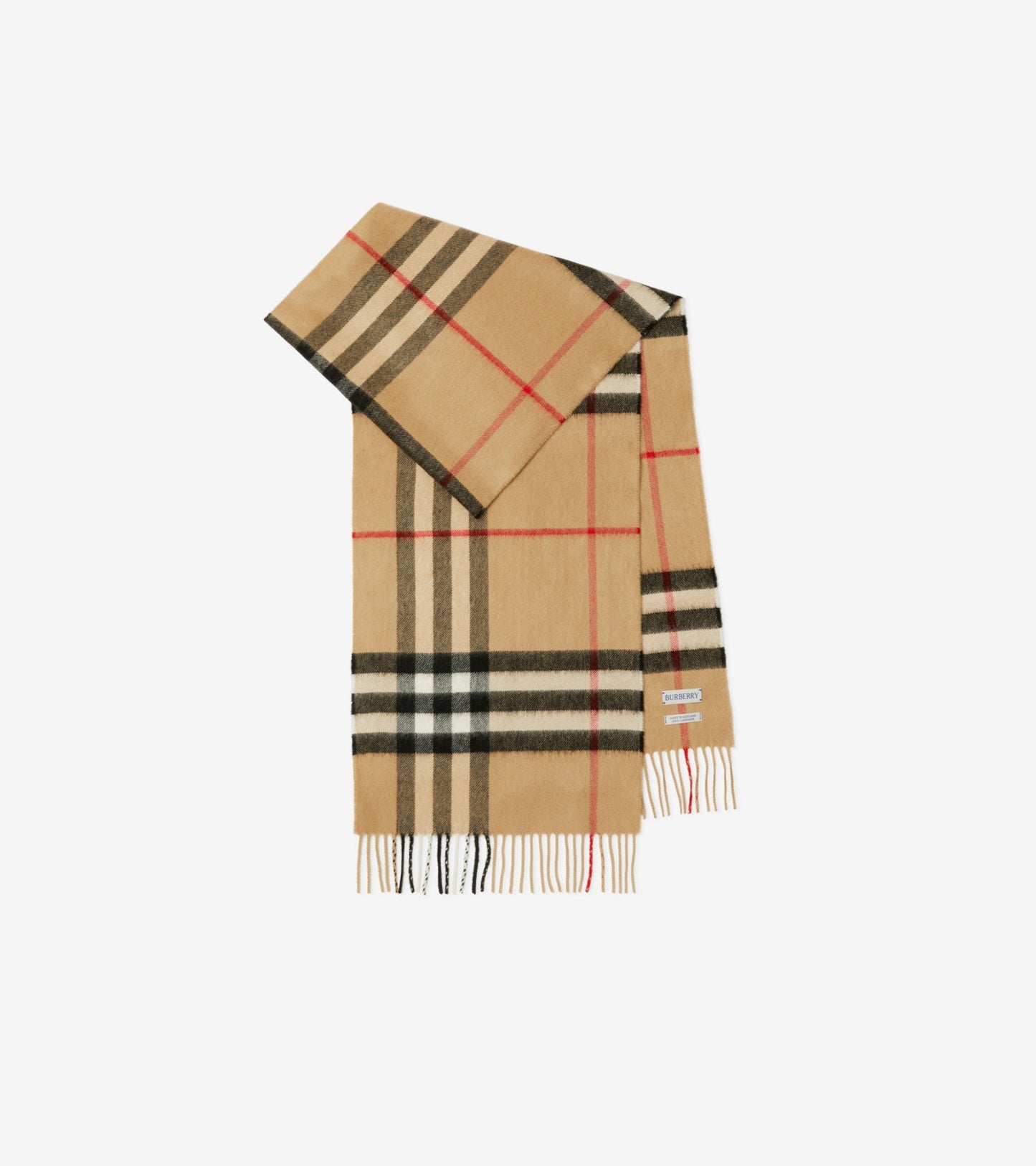 Check Cashmere Scarf in Bow pink