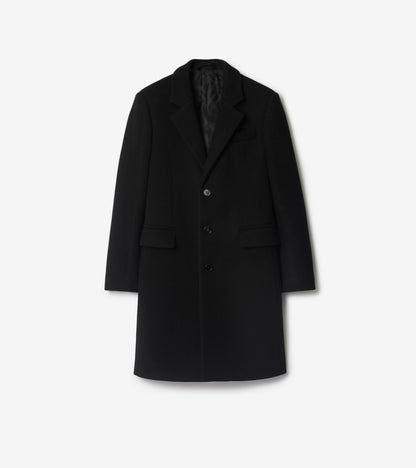 Wool Tailored Coat in Navy
