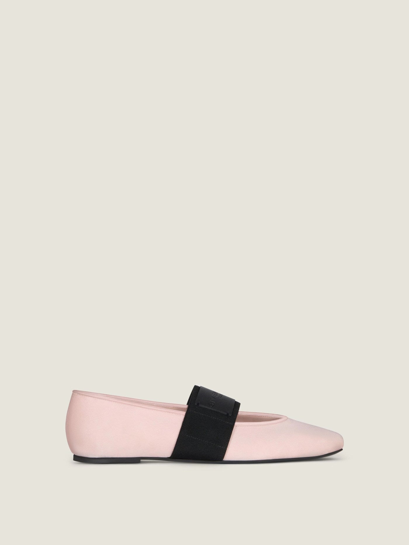 Sliced Square ballerinas in satin