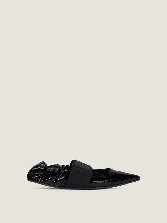 Crush ballerinas in naplack leather