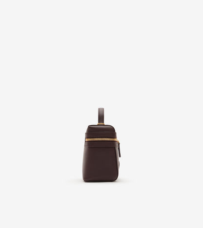 Bloomsbury Vanity Bag in Peat brown/sand beige