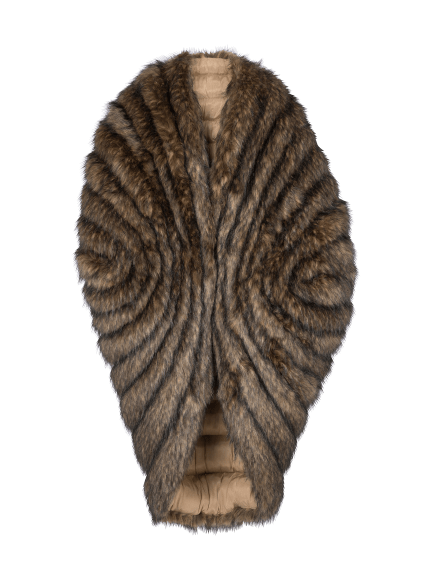 Faux fur cape