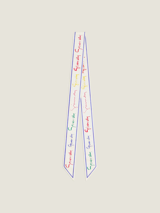 Bandeau in silk with Givenchy signature