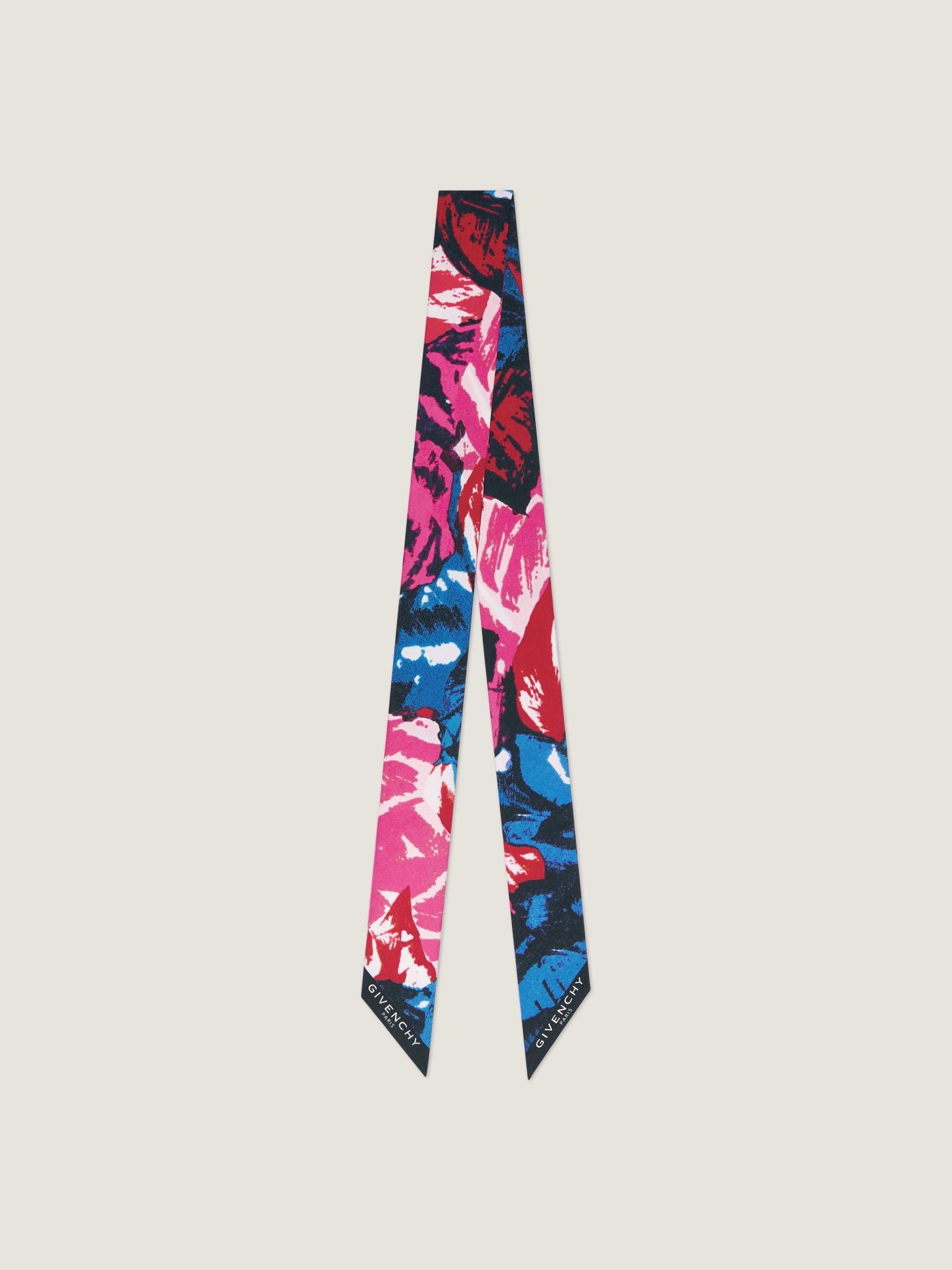 Bandeau in silk with floral print