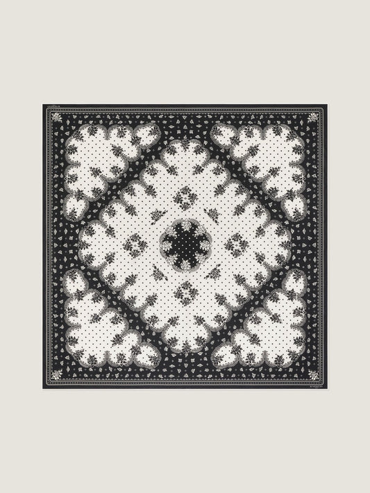 Large bandana in cotton and silk