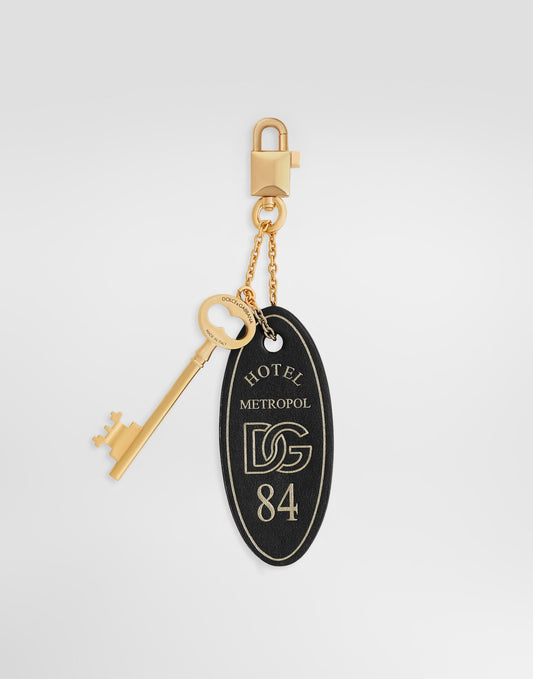 Calfskin tassel keychain