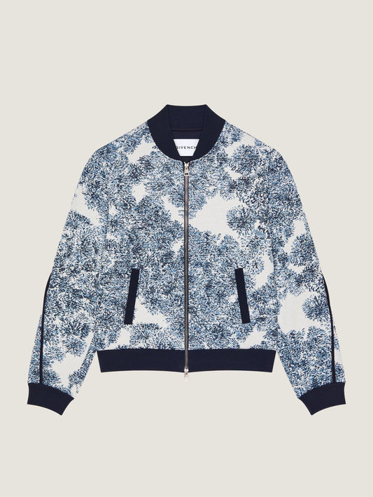Couture Seam blouson in cotton with Pompom print