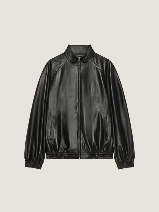 Couture Seam track top in nappa leather