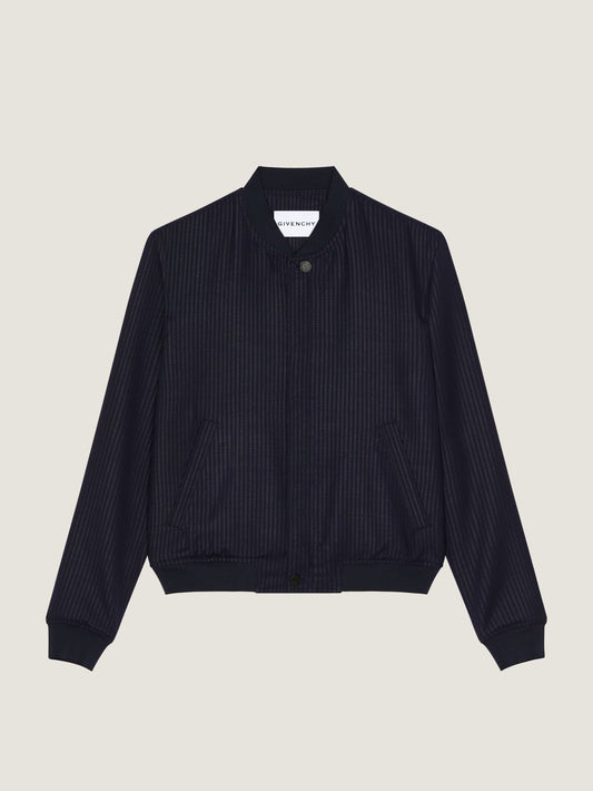 Striped blouson in wool