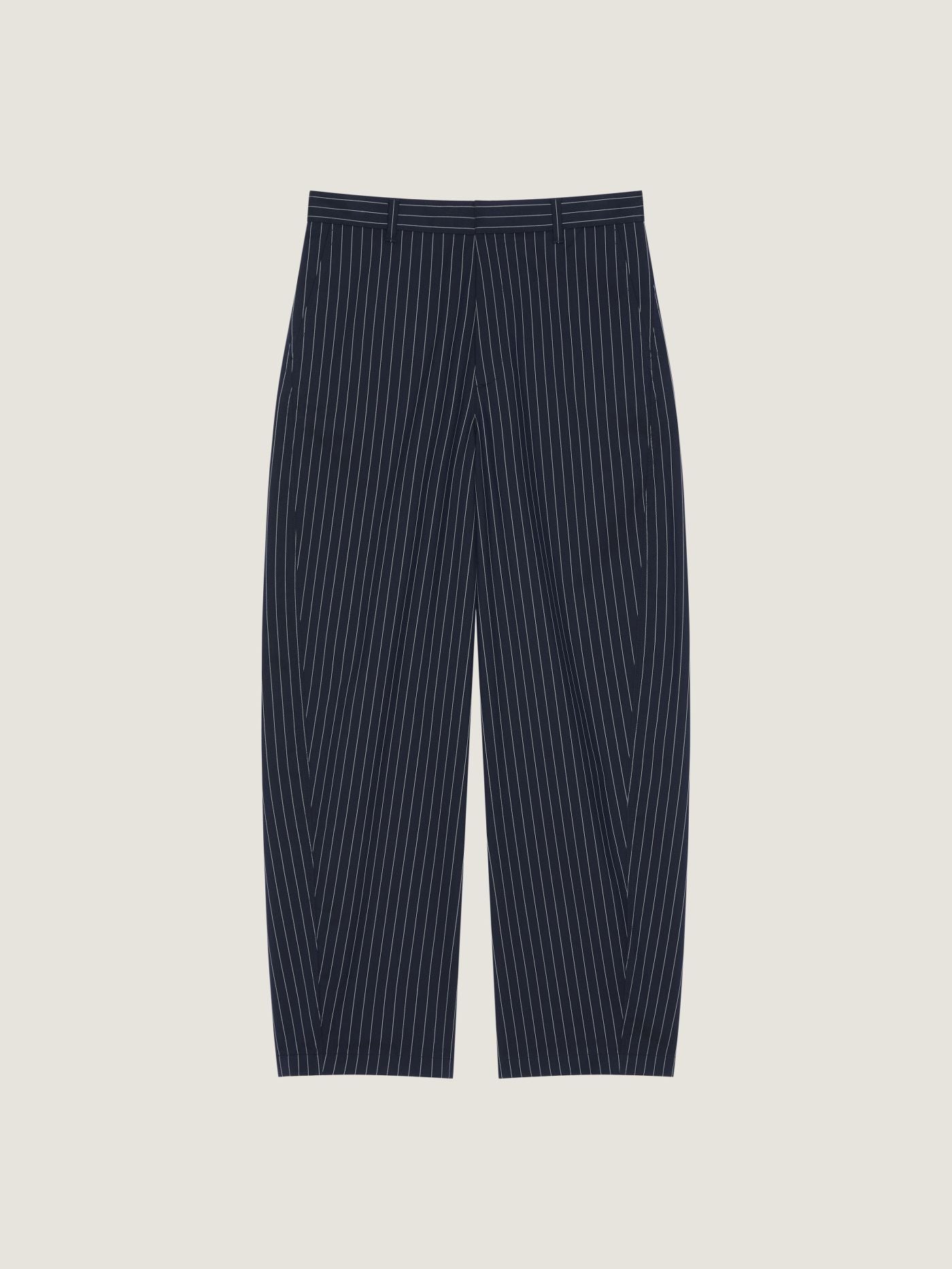 Couture Seam striped pants in cotton