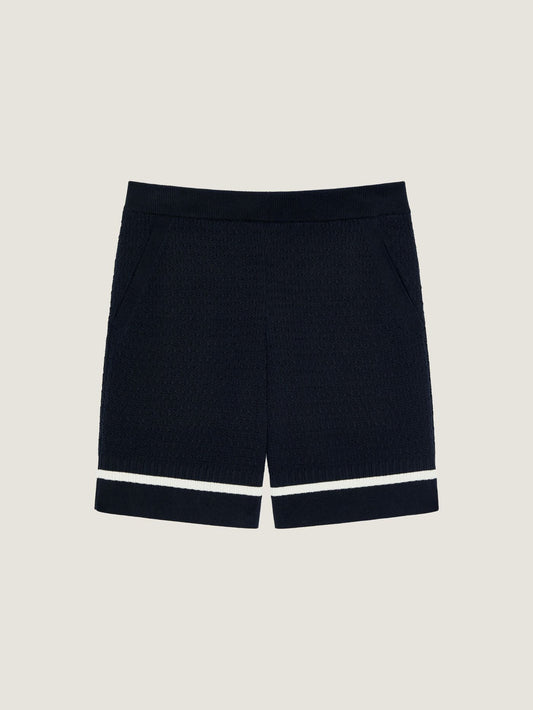 Bermuda shorts in knit with Givenchy Paris embroidery