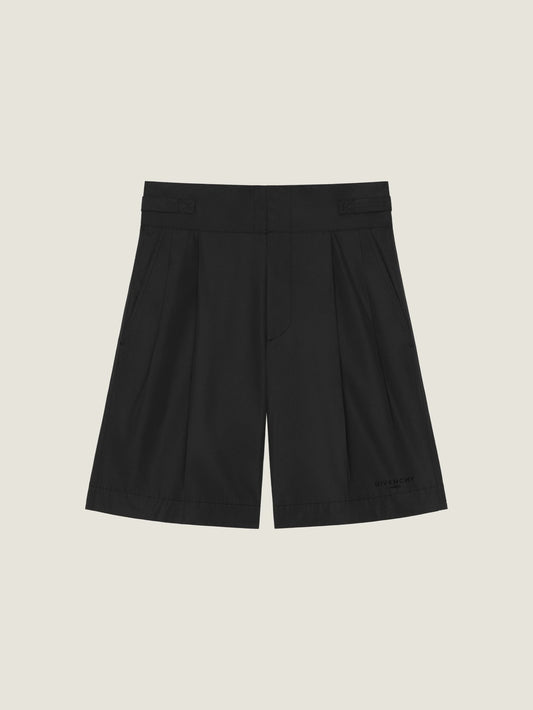 Bermuda shorts in poplin