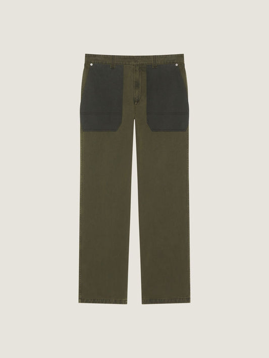 Workwear pants in khaki denim