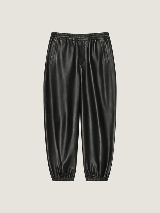 Couture Seam jogger pants in nappa leather