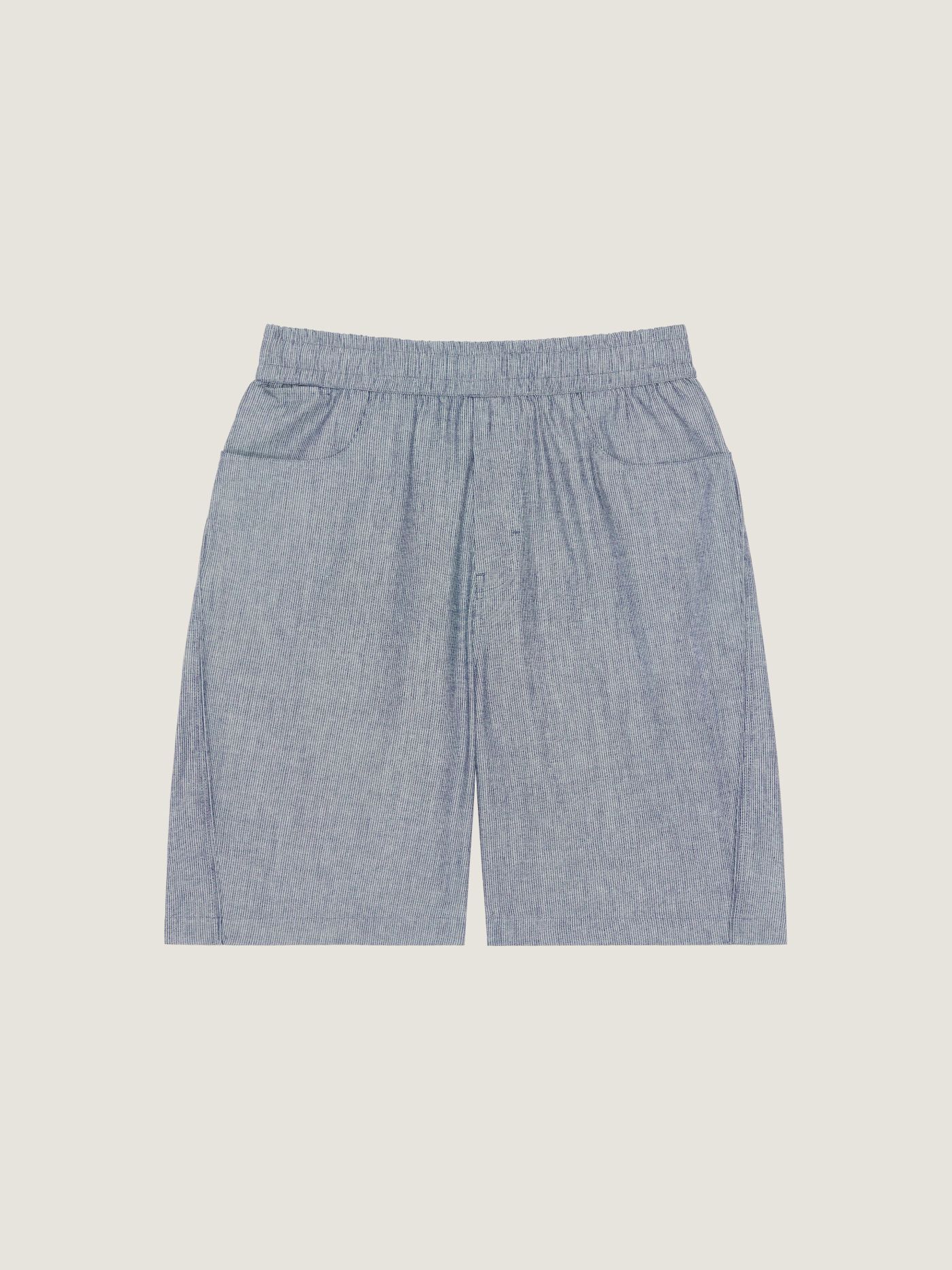 Couture Seam striped bermuda shorts in cotton