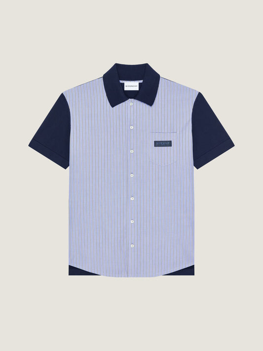 Striped shirt in cotton with Givenchy Paris gros grain