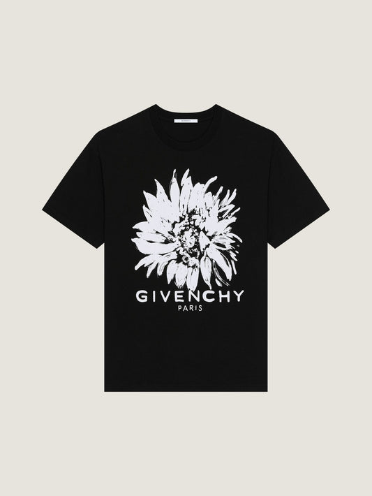 T-shirt in cotton with Sunflower print