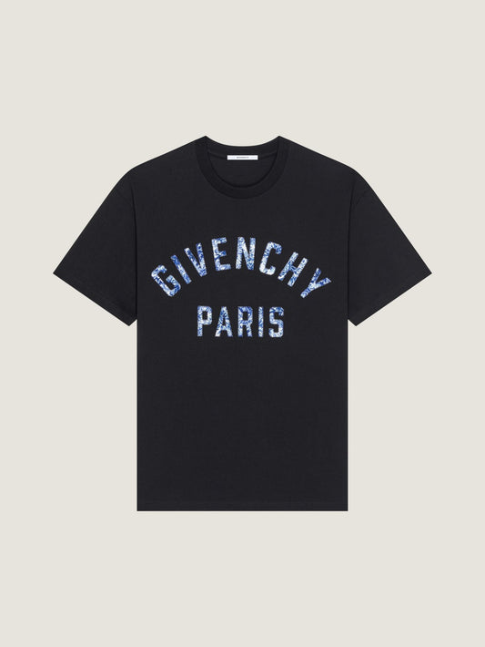 T-shirt in cotton Givenchy Paris Pompom embroidery