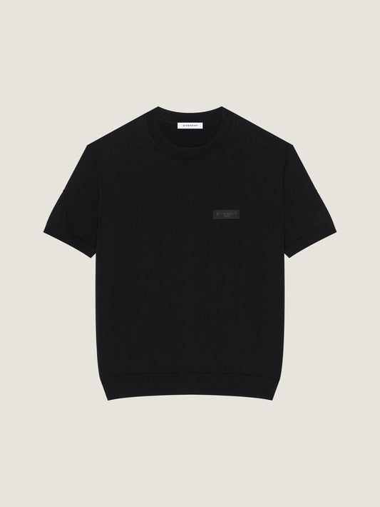 Couture Seam t-shirt in knit with gros grain detail