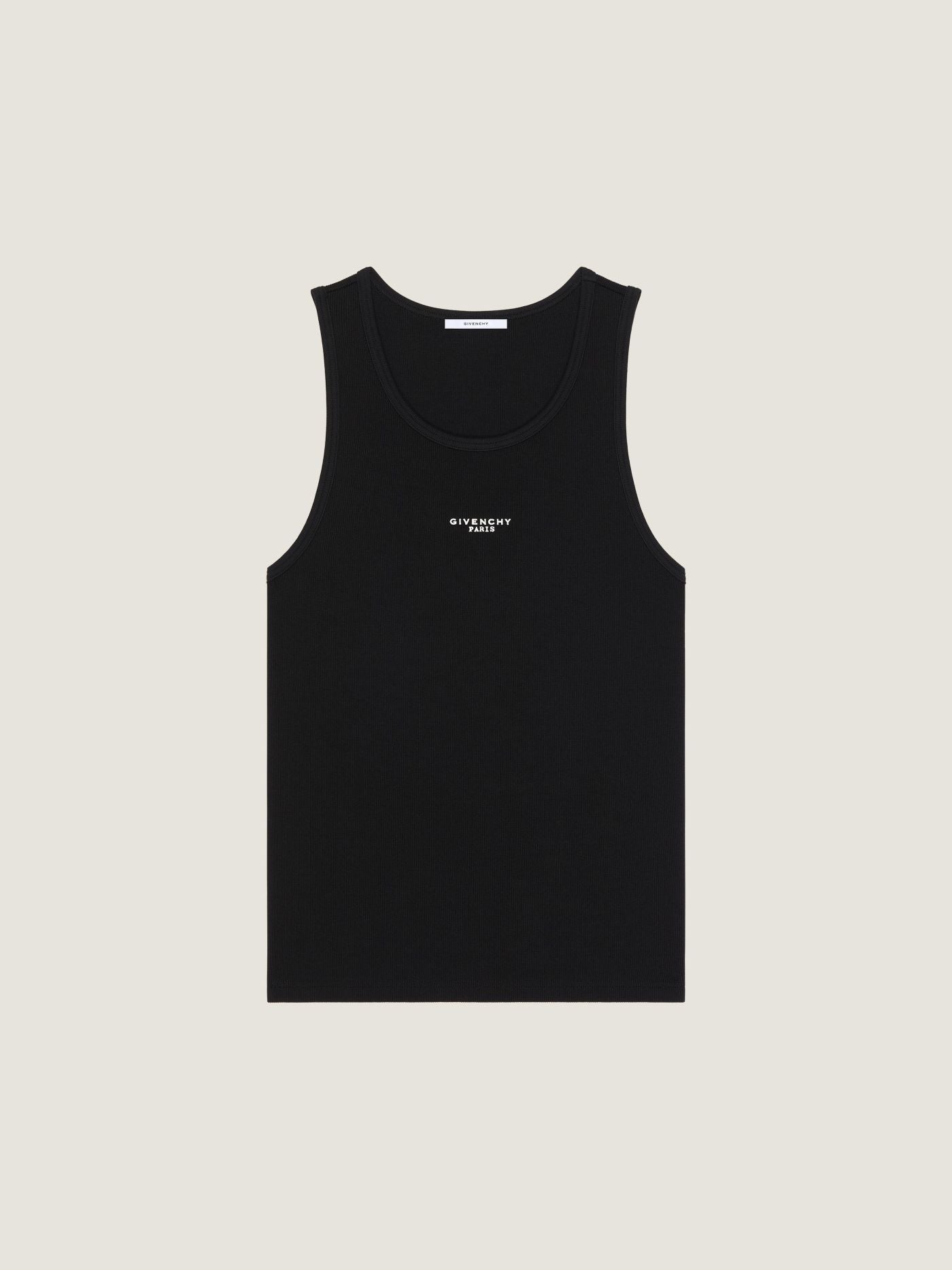 Tank top in cotton with Givenchy Paris print
