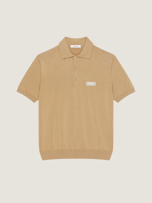 Couture Seam polo in cotton with gros grain detail