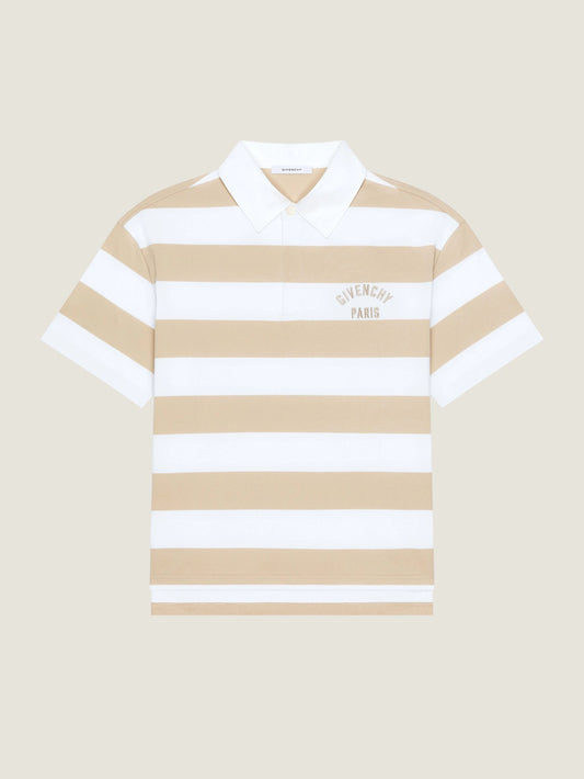 Striped polo in cotton with Givenchy Paris embroidery