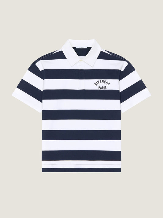Striped polo in cotton with Givenchy Paris embroidery