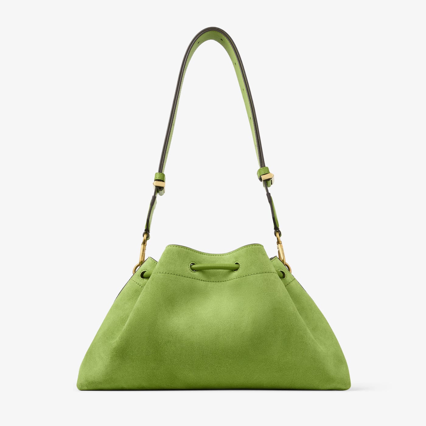 Cinch Medium Clover Suede Shoulder Bag with Braided Bead Strap
