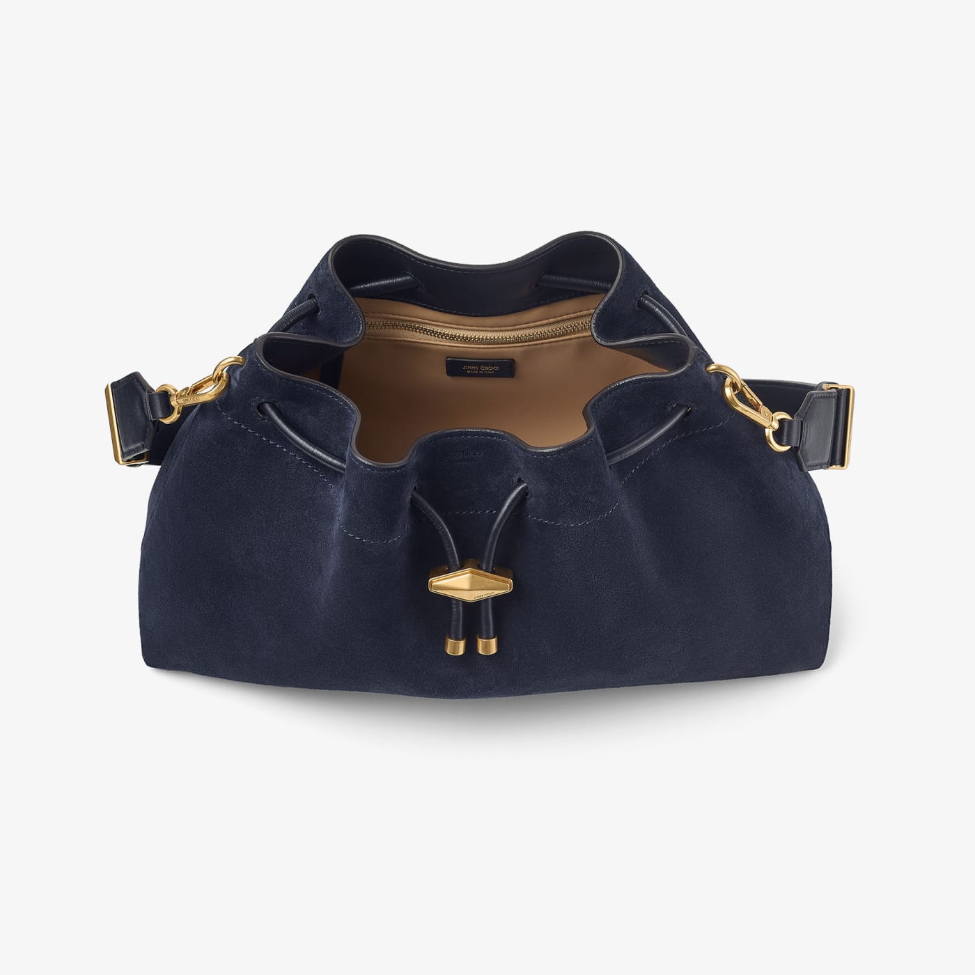 Cinch Medium Marine Suede Shoulder Bag