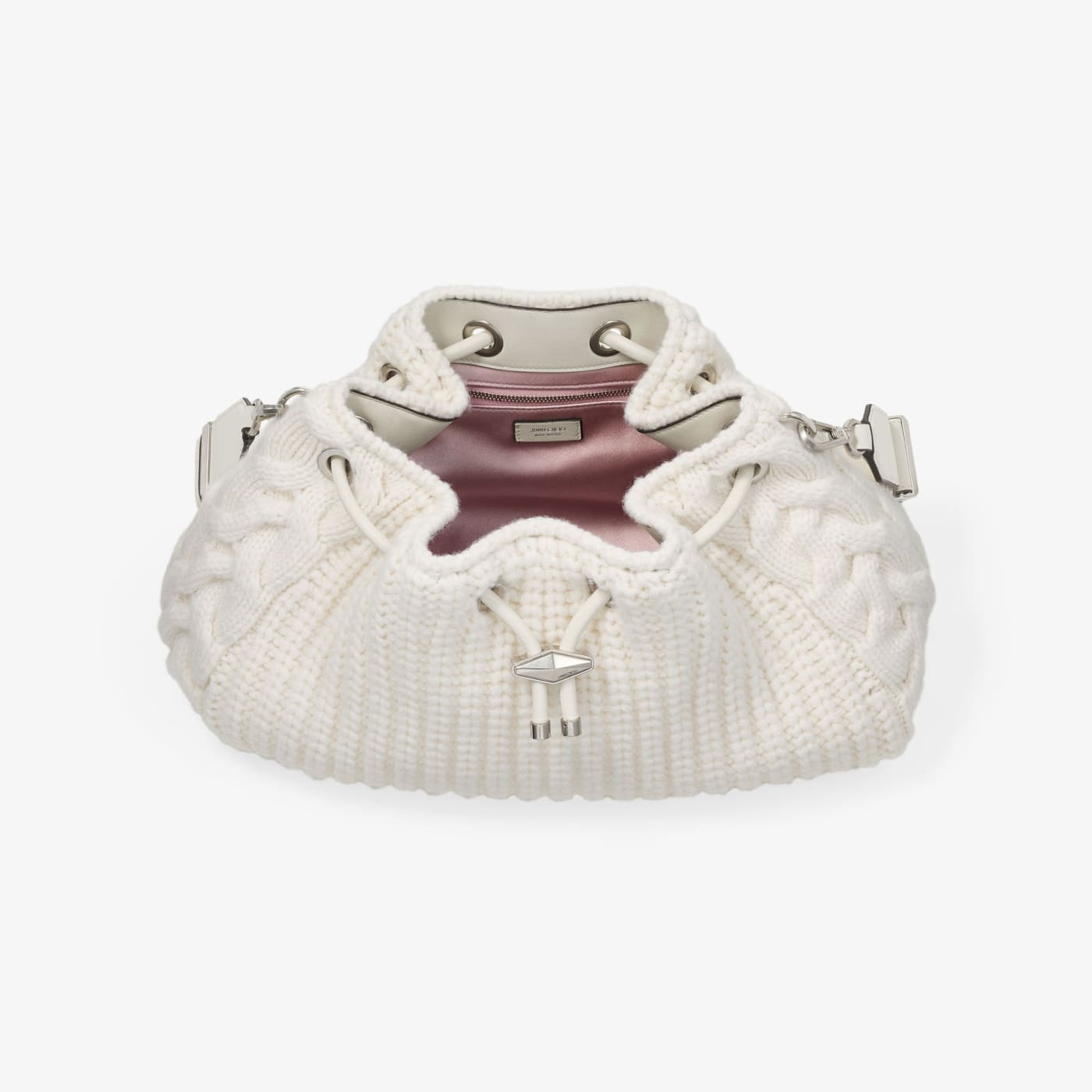 Cinch Medium Latte Knitted Wool Shoulder Bag
