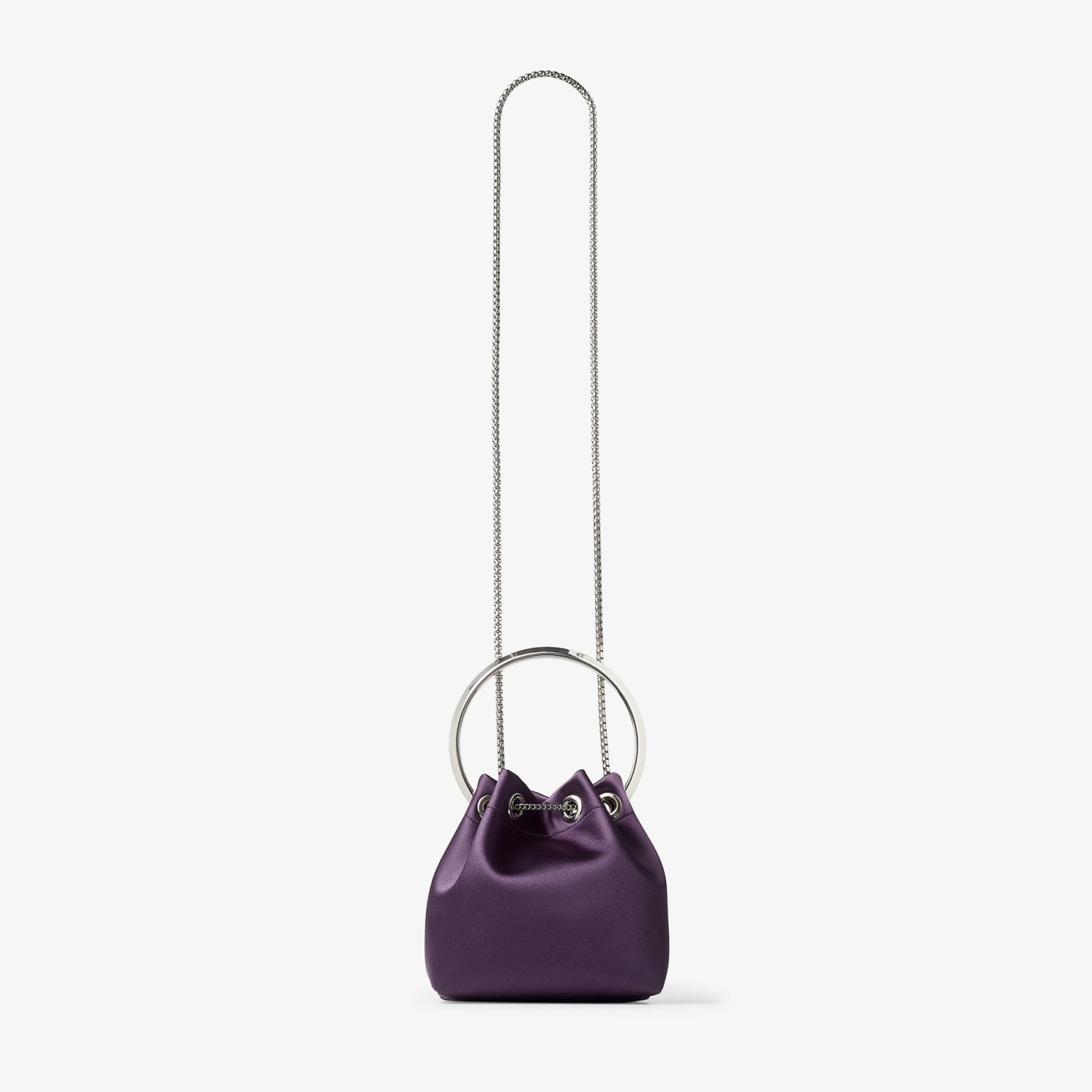 Bon Bon Winter Bloom Satin Handbag with Metal Bracelet