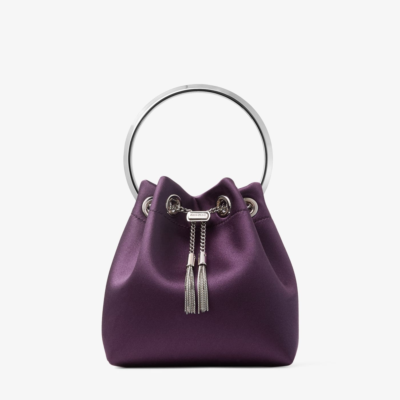 Bon Bon Winter Bloom Satin Handbag with Metal Bracelet