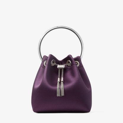 Bon Bon Winter Bloom Satin Handbag with Metal Bracelet