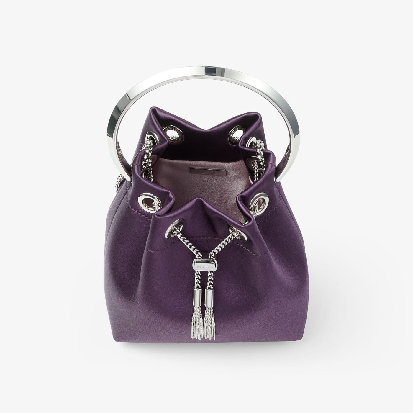 Bon Bon Winter Bloom Satin Handbag with Metal Bracelet