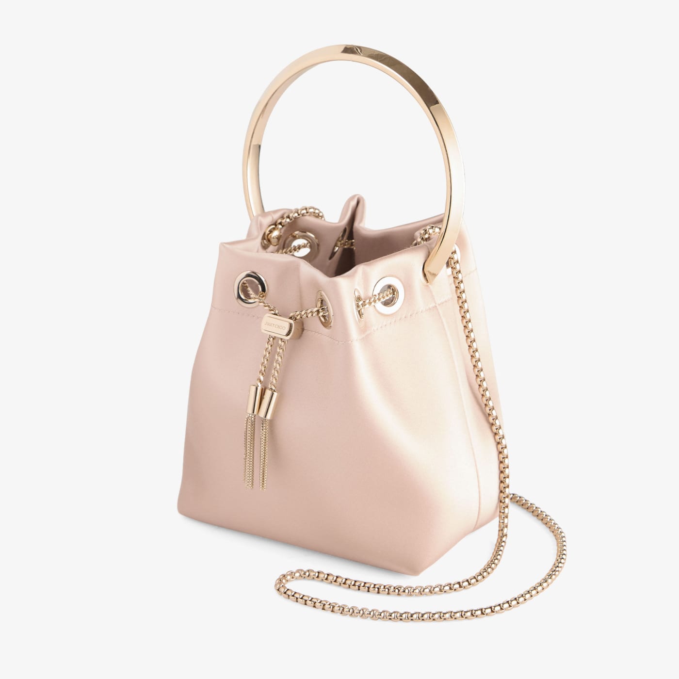 Bon Bon Macaron Satin Bag with Metal Handle