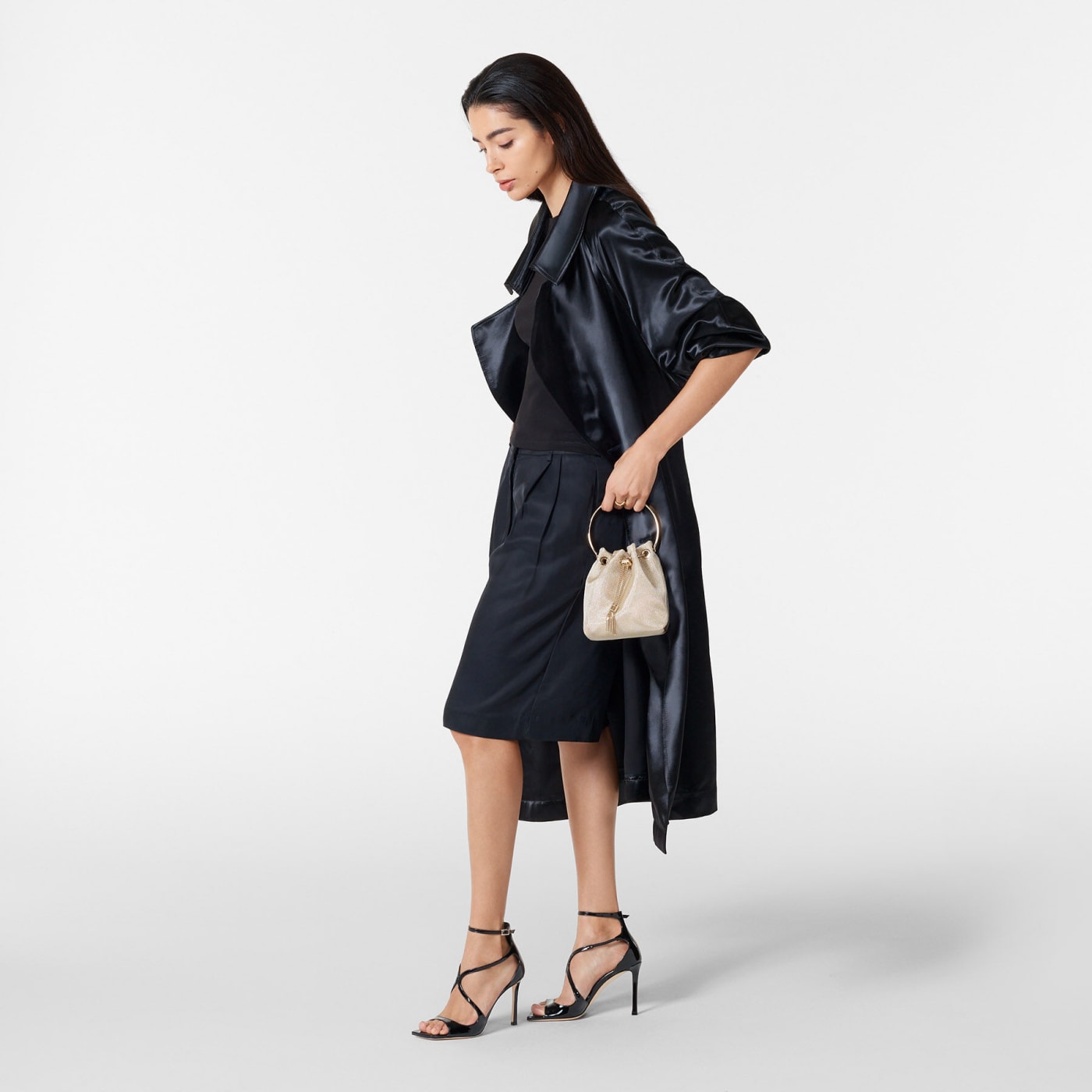 Bon Bon Champagne Metallic Mesh Bag