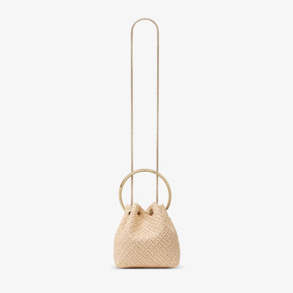Bon Bon Natural Raffia Bag With Pearl Closure