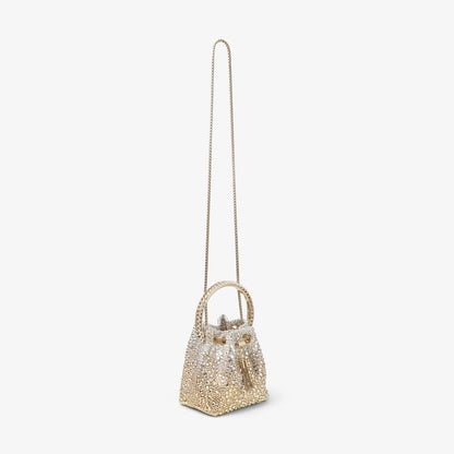 Bon Bon Gold Satin Bag with Crystals