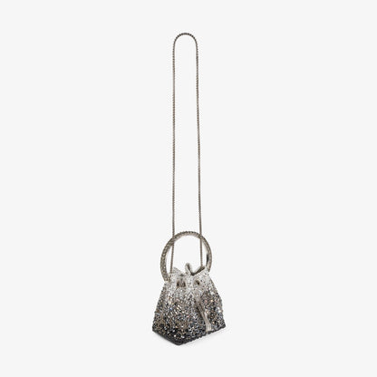Bon Bon Black Satin Bag with Crystals