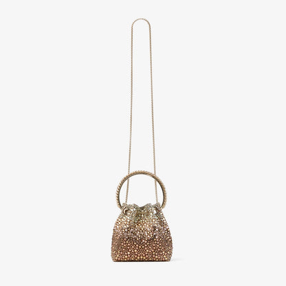 Bon Bon Bronze Satin Handbag with Degrade Crystals