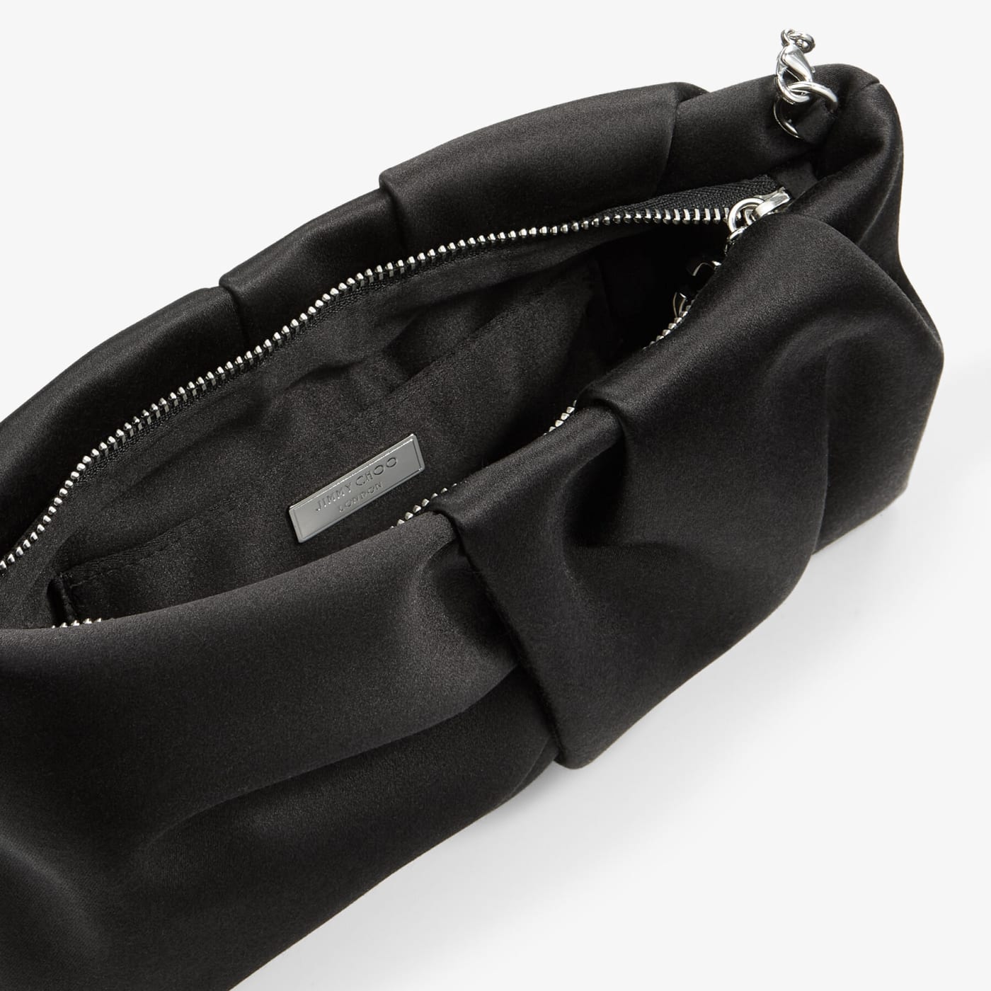 Bonny Clutch Black Satin Clutch Bag
