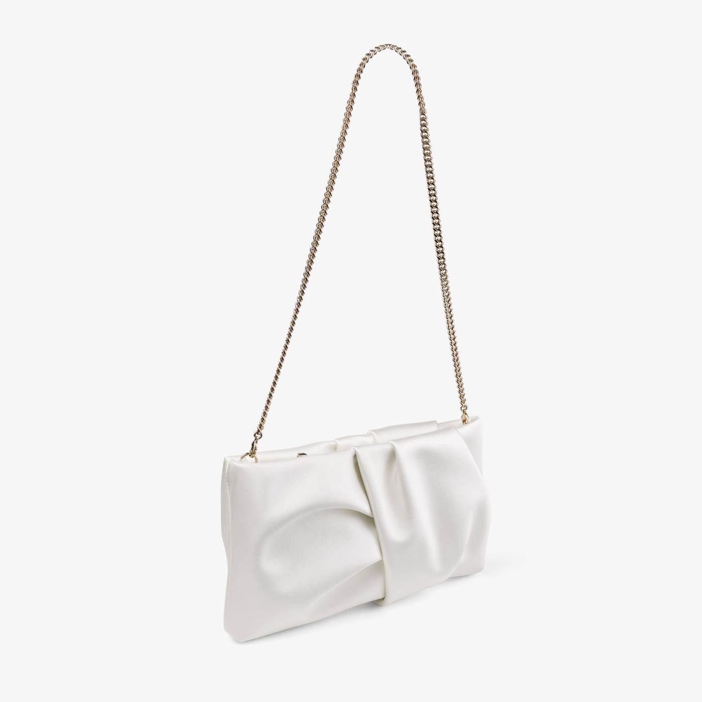 Bonny Clutch Ivory Satin Clutch Bag